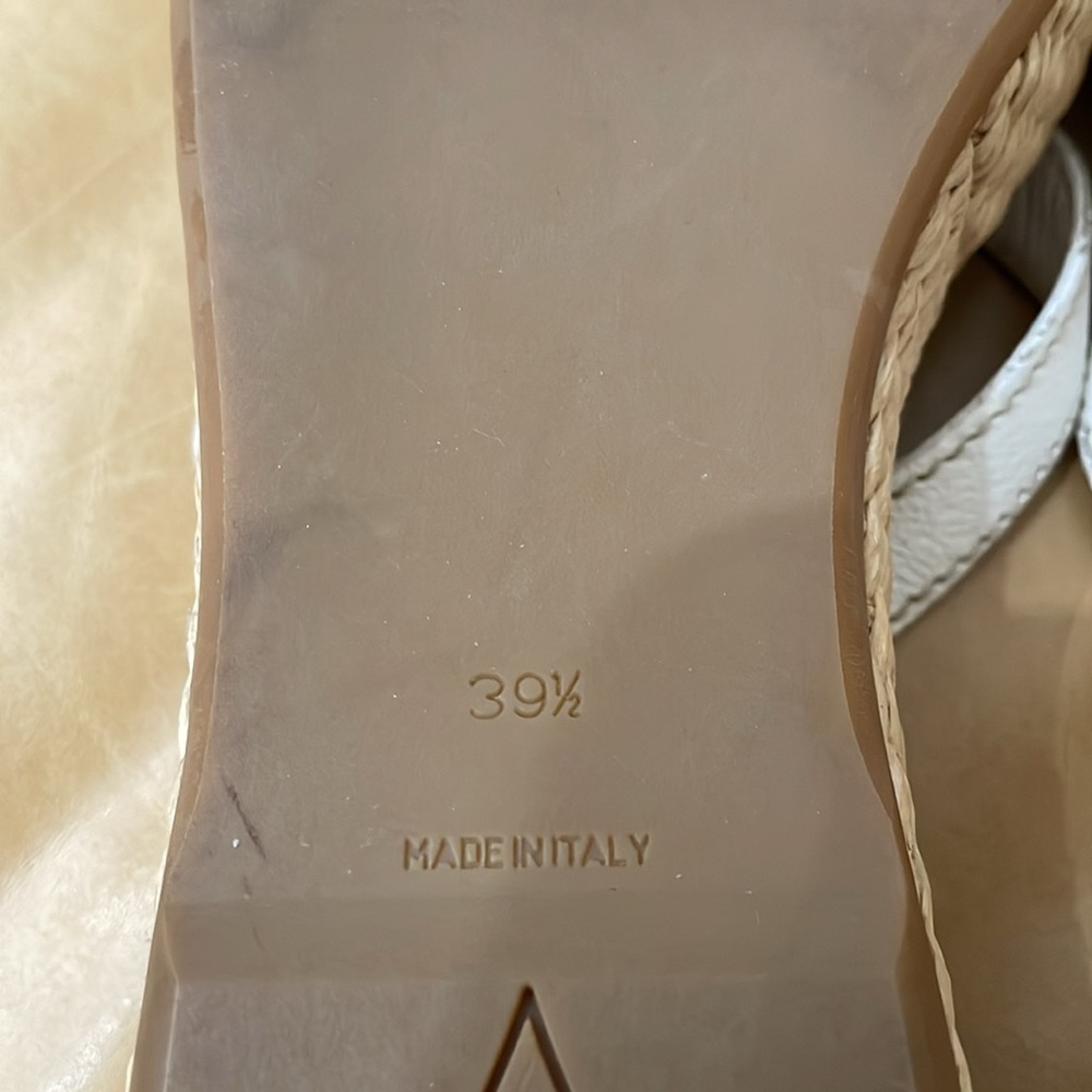 PRADA Women's Straw Wedge Sandals Size 39.5/US 9.5 - Picture 7 of 8